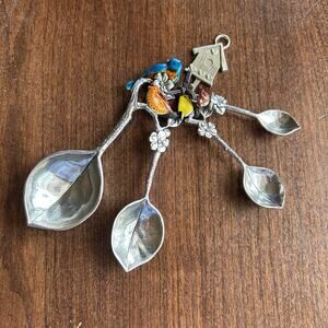 Ganz ER21865 4-Piece Set Birds Measuring Spoons silver